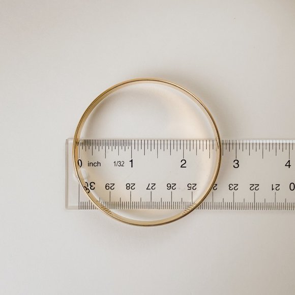 Napier Vintage Thin Black Enamel Stripe Gold Minimal Stackable Bangle Bracelet - Picture 8 of 8